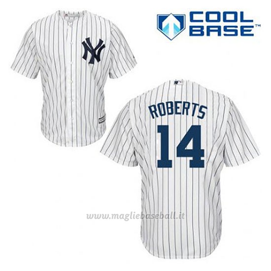 Maglia Baseball Uomo New York Yankees Brian Roberts 14 Bianco 1ªCool Base